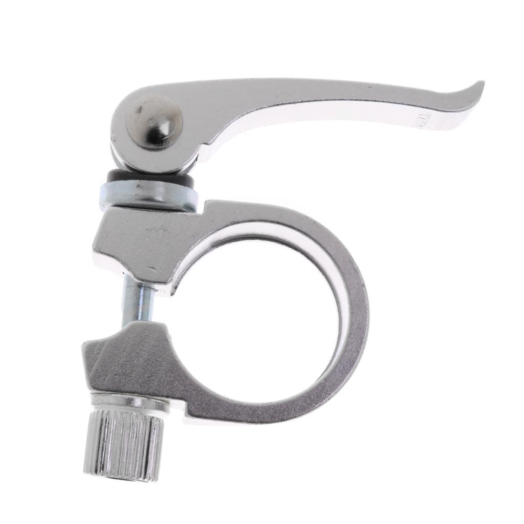 Fast Release Silver Bicycle Seatpost Clamping Bolt Lever Bike Connector Clip Nut