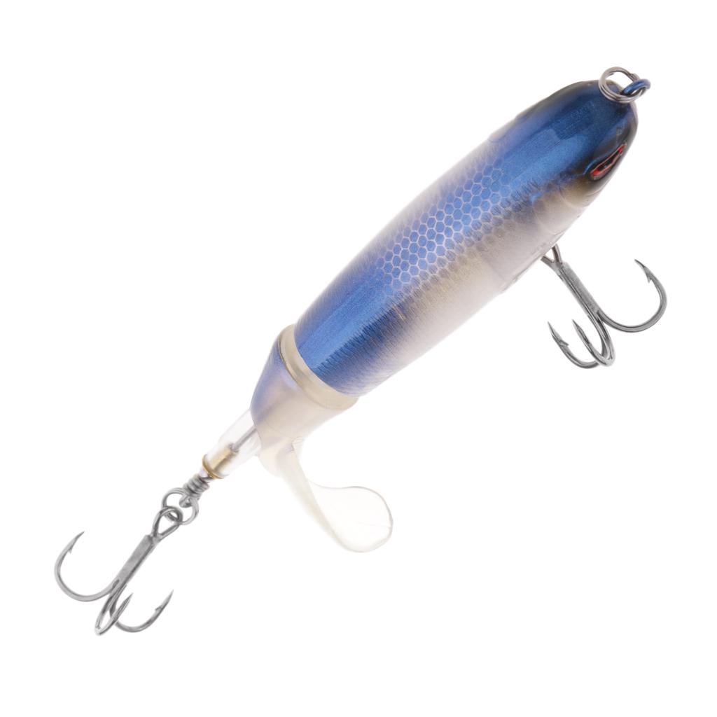 2x  Fishing Lures Topwater Floating Hard Bait 10cm 13.2g Blue