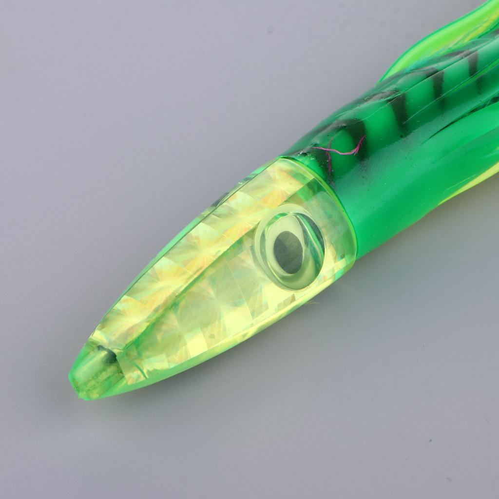 Pink+Green Fishing Lure 14cm 32g Rigged Skirted Feather Trolling Marlin Lure