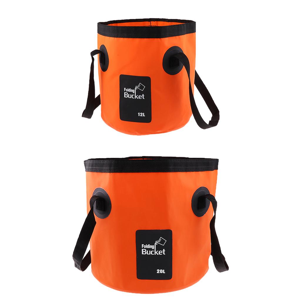 12L 20L Folding Bucket Water Container for Outdoor Camping Fishing eBay