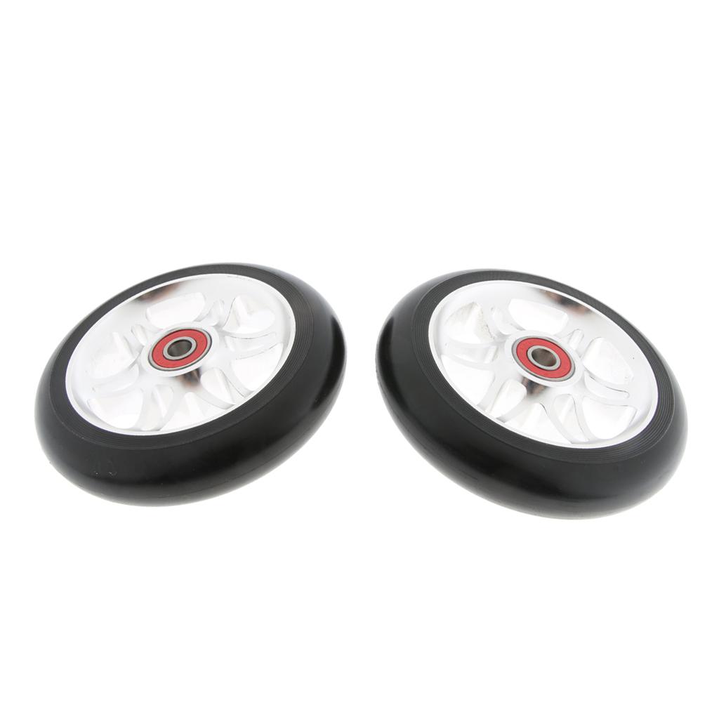 2x Pro Stunt Scooter Wheel 110mm Replacement Wheels w/ ABEC-9 Bearing 