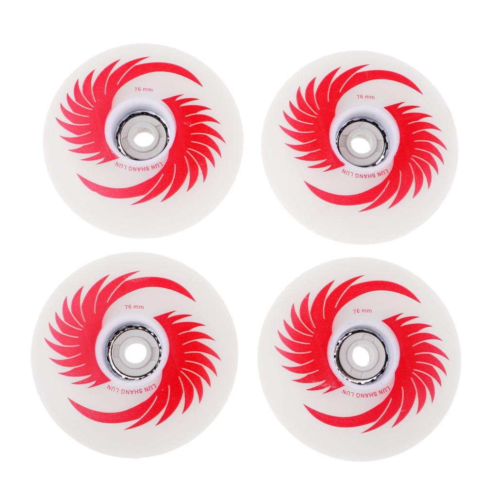 4pcs Light Up Skate Wheels Replacement Accessory Speed Skating Wheels Flash 