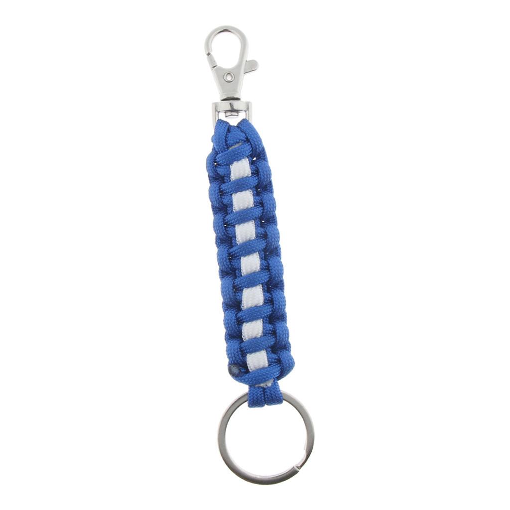 Outdoor Survival Kit Parachute Cord Keychain Paracord Key Chain Bracelets 