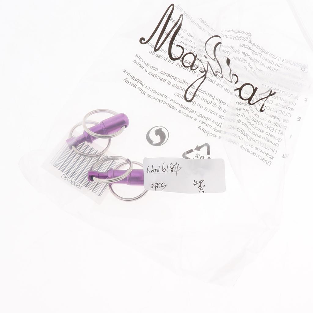 2 Pieces Breakaway Key Ring Separate Car Keys Quick Release Keychain Purple