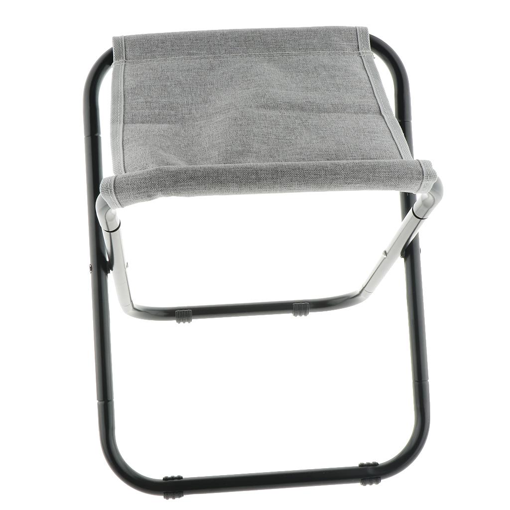 Outdoor Folding Chair Hiking Fishing Camping Chair Portable Seat Stool Gray
