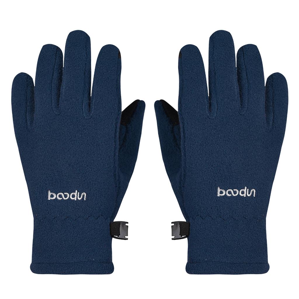 Kids Cycling Gloves Winter Warm Bike Full Finger Gloves Blue