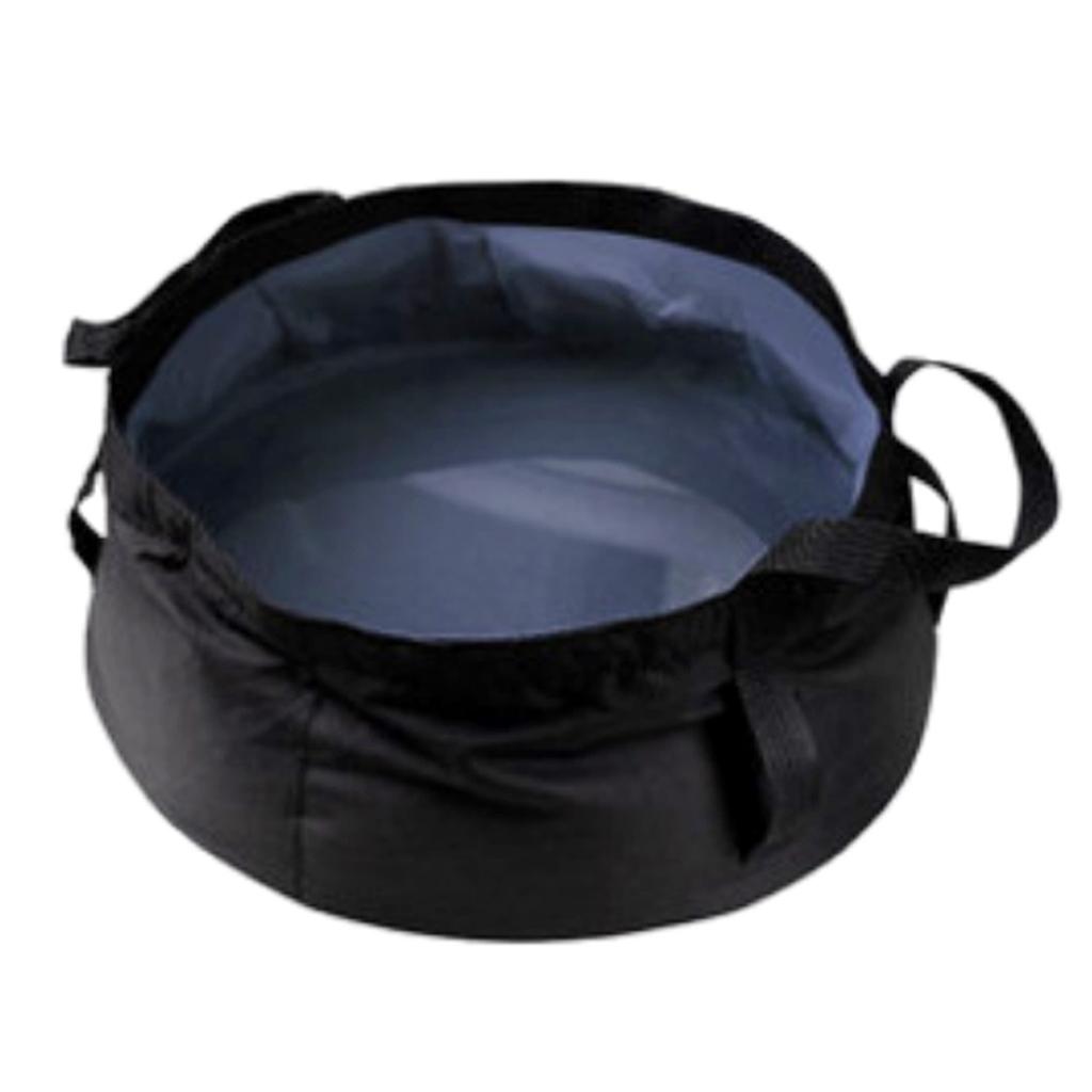 Outdoor Foldable Basin Travel Hiking Camping Picnic Water Bucket Navy