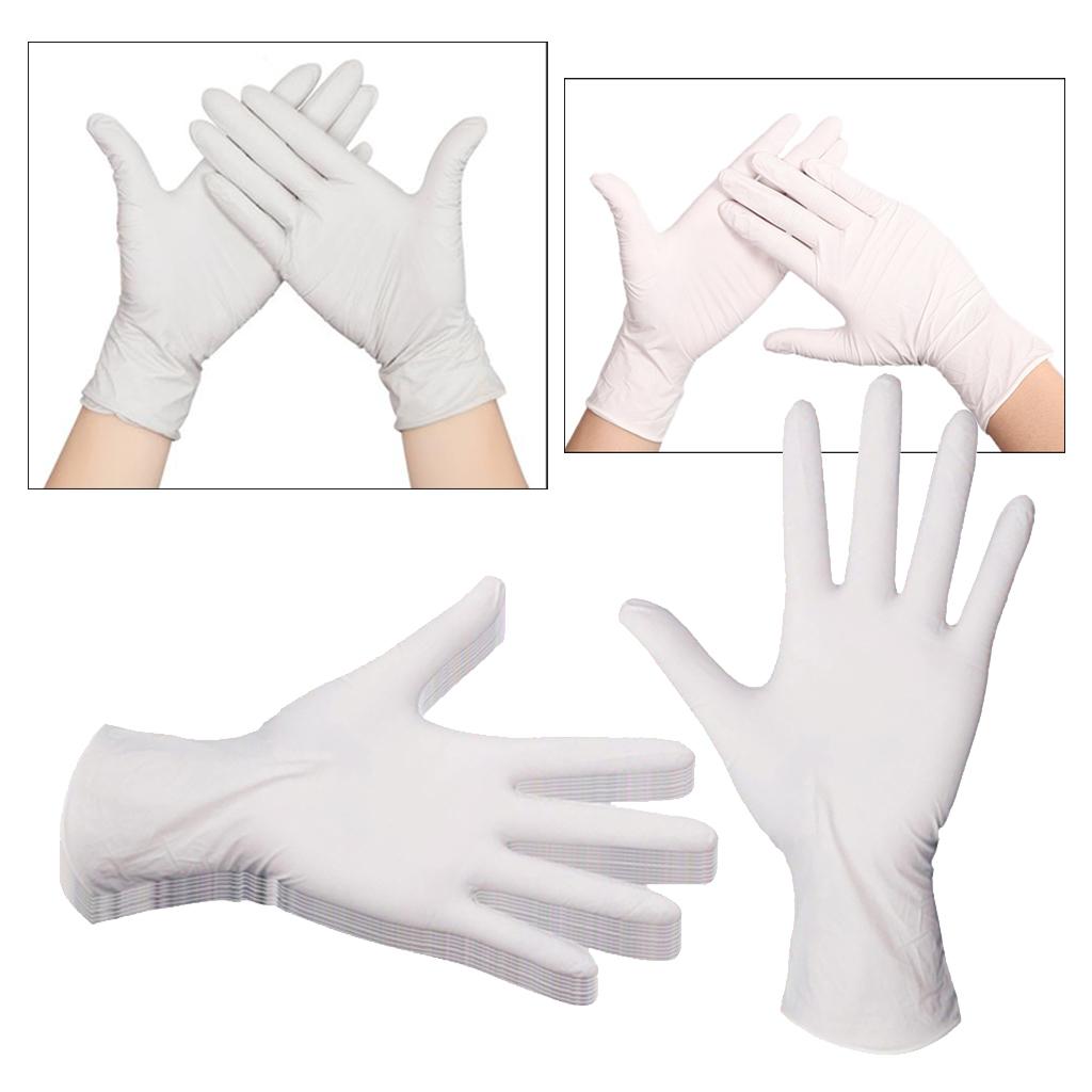 20pcs Universal Kitchen Household Disposable Gloves Cleaning Work  White L