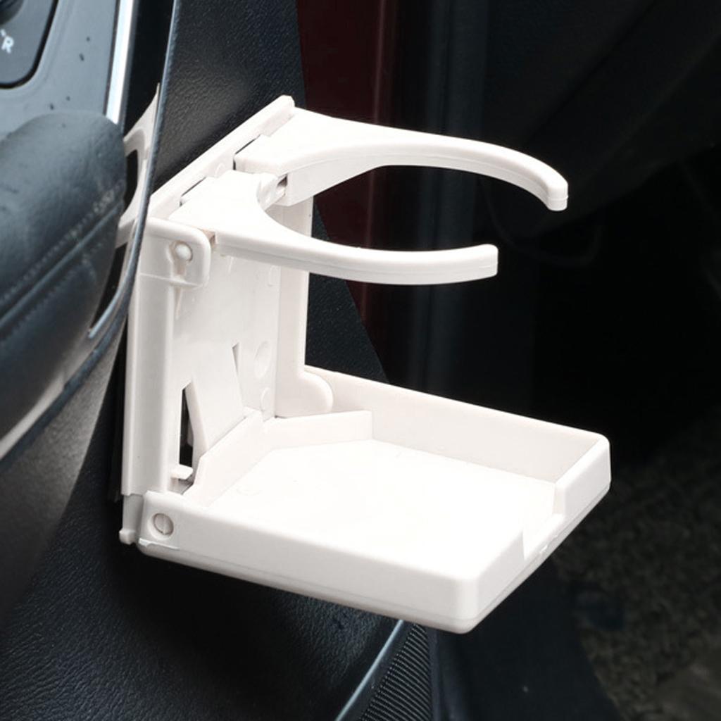 Universal Car Folding Cup Adjustable Drink Holder White