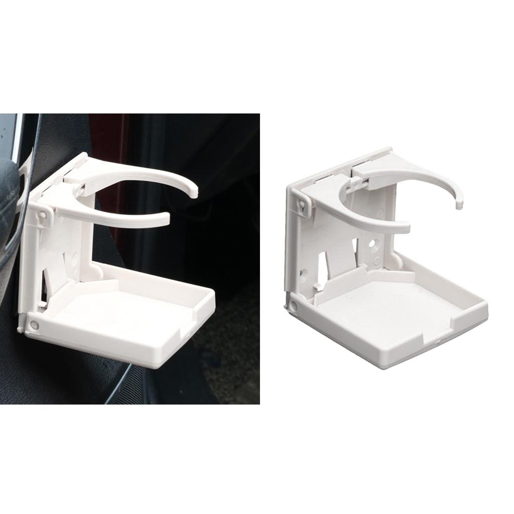 6xPlastic Universal Car Folding Cup Adjustable Drink Holder White