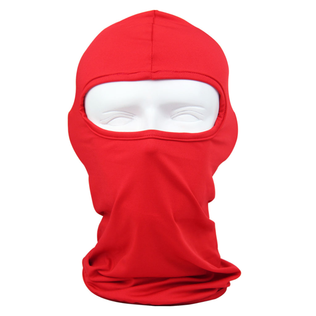 Unisex Cycling Windproof Cap Head Neck Bandana Sunshade Face Mask Red