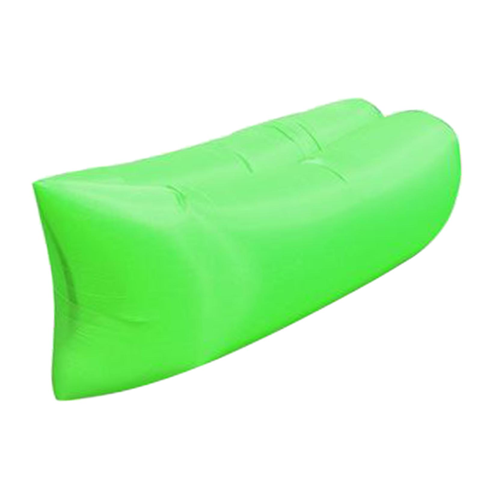 Inflatable Sofa Air Bed Lounger Chair Sleeping Bag Mattress Couch Green