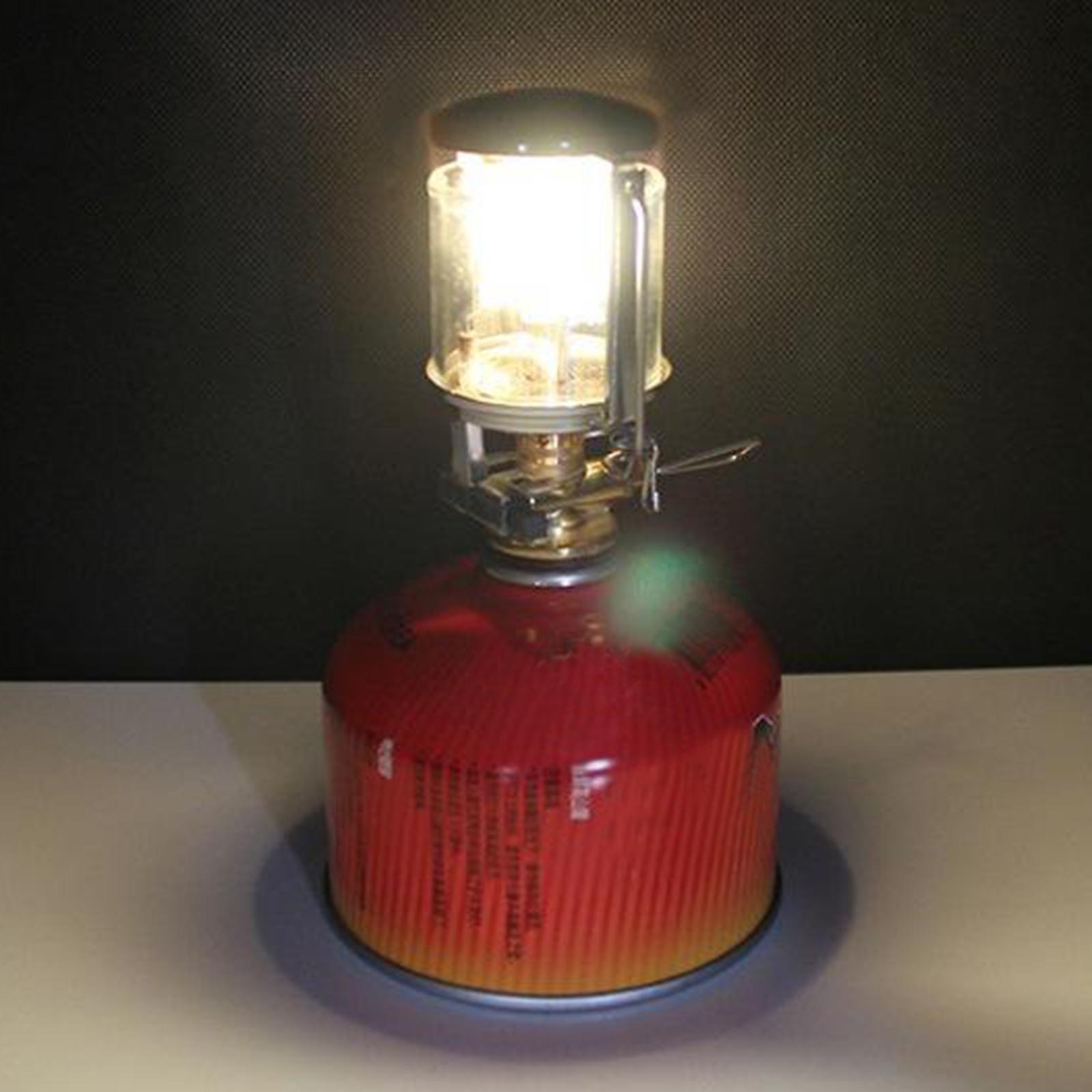 Mini Gas Lantern Fuel Lamp Light Compact Backpacking 80LUX Heater Equipment