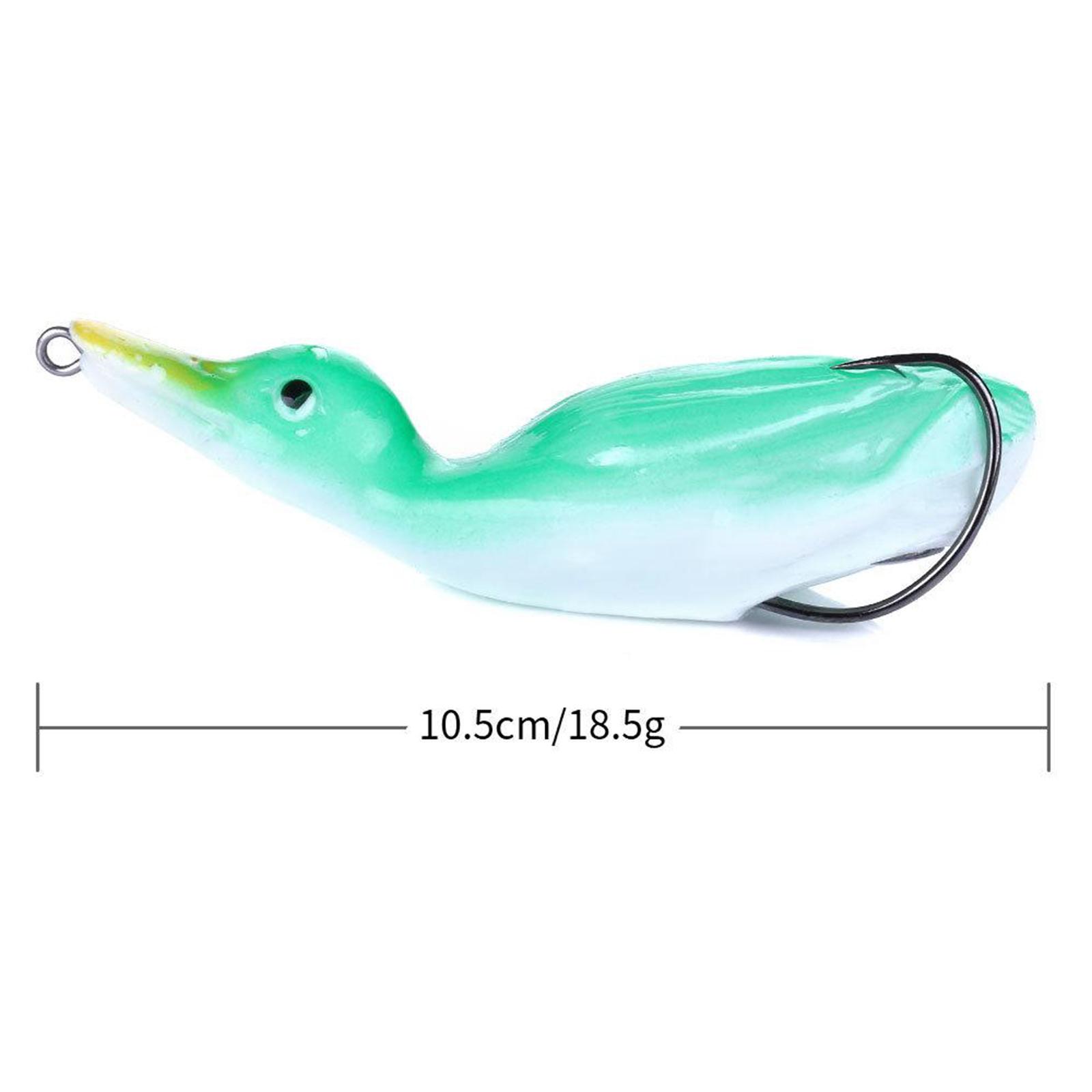 Soft Silicone Fishing Lures Duck Floating Bait Tackle with Hook Wide Use 05