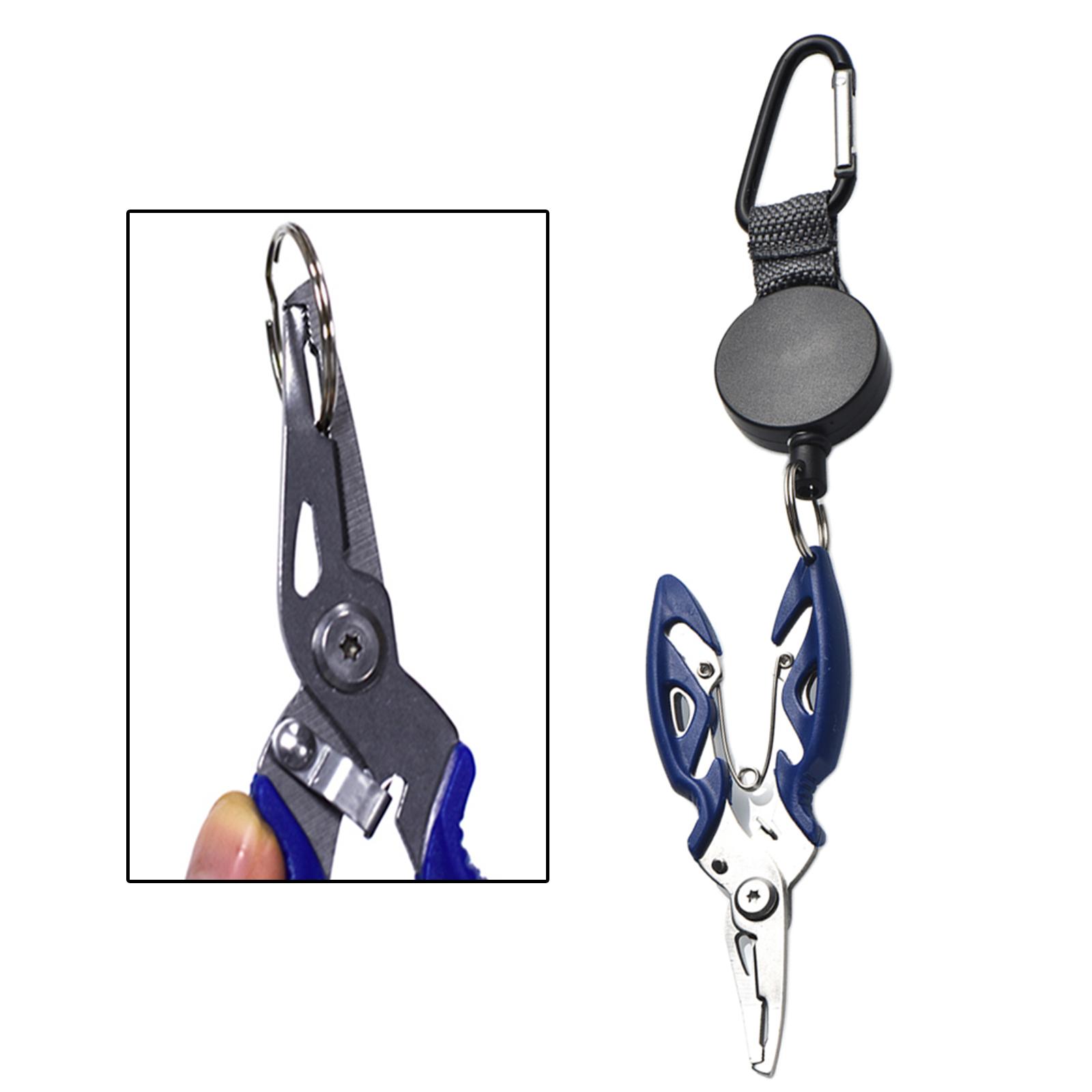 2 Pieces Fishing Pliers Fishing Accs Saltwater Resistant Tool Beak Jaw Blue