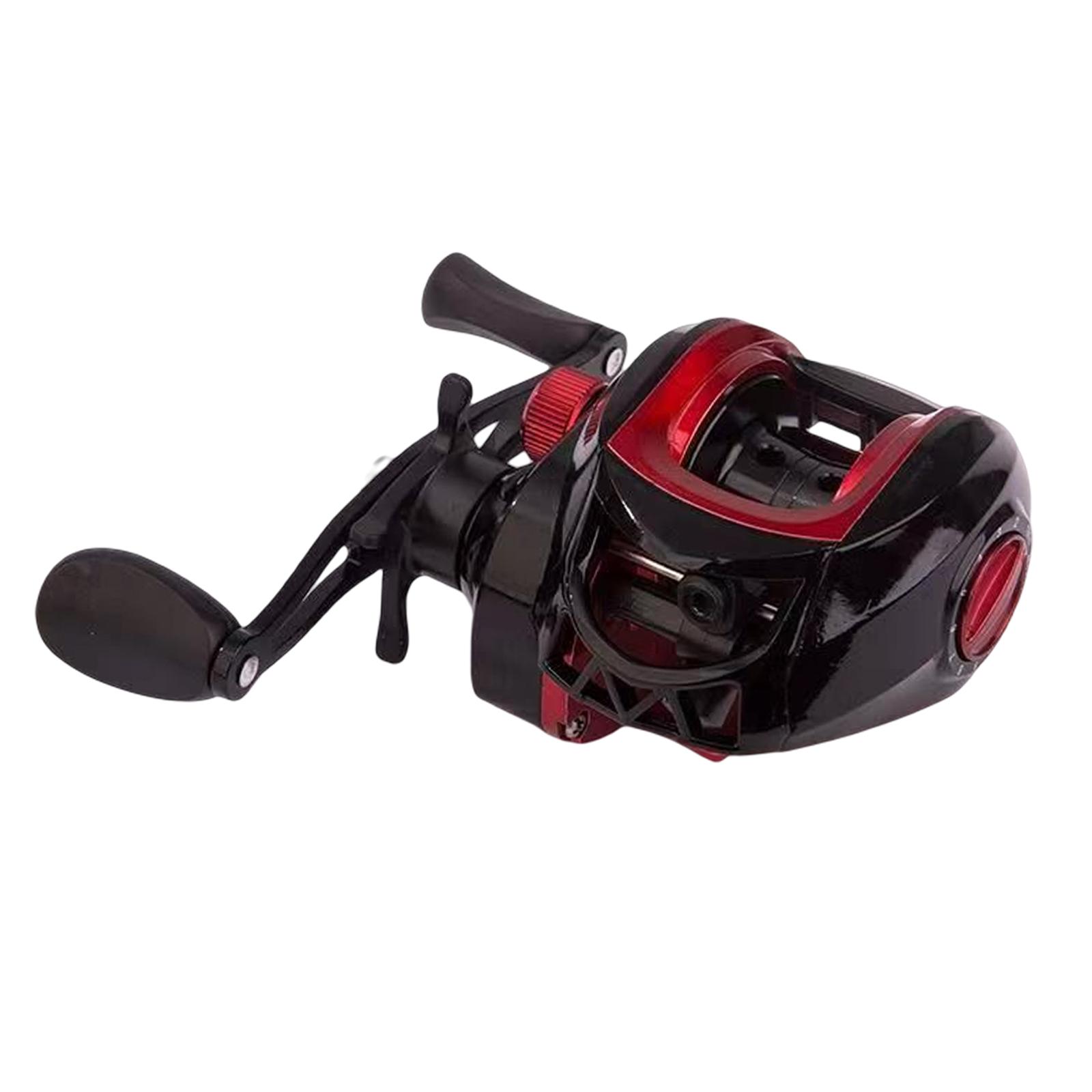 Baitcasting Reel Fishing Reels Saltwater Freshwater Red Right Handed