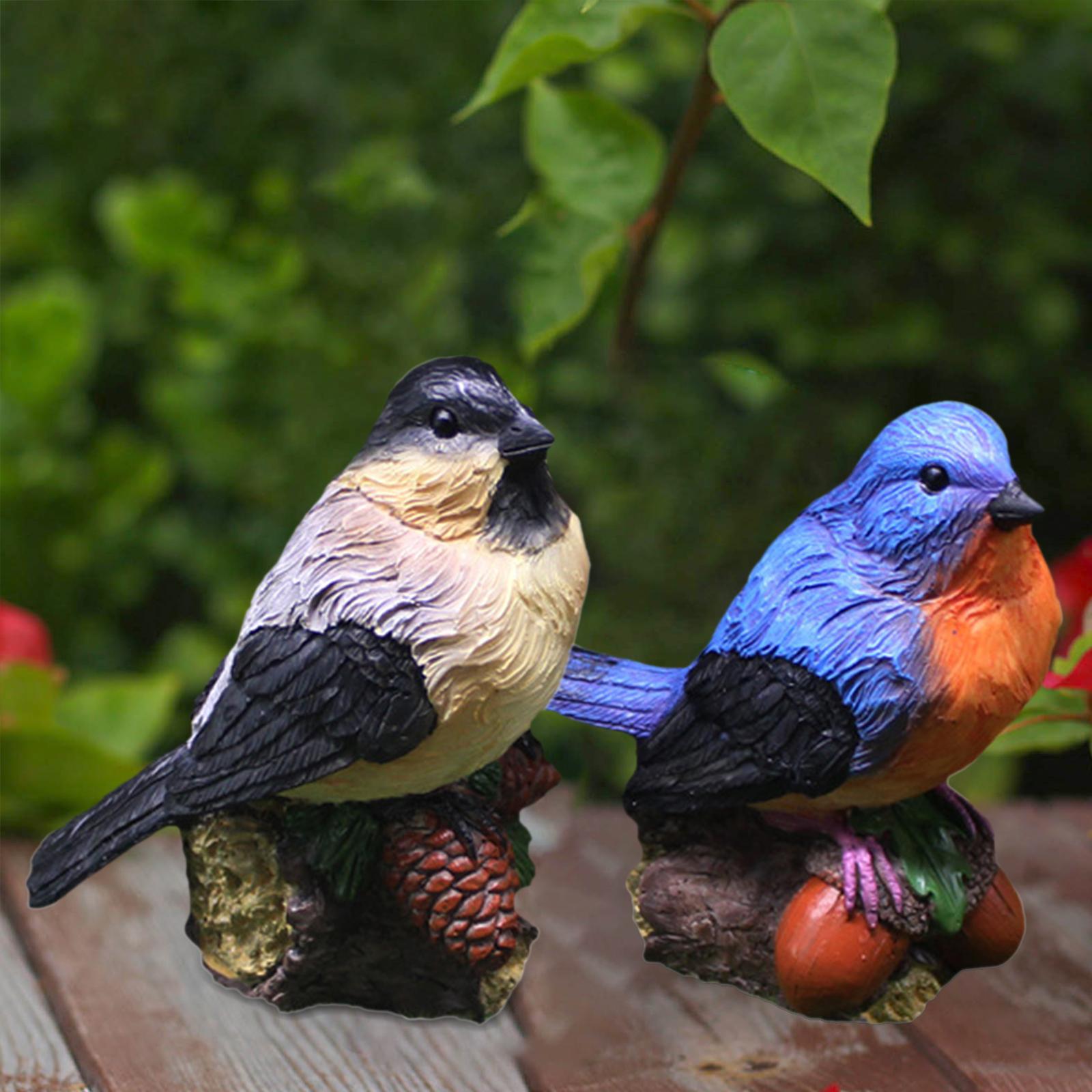 Miniature Bird Figurines Resin Accessories for Desk Home Micro Landscape