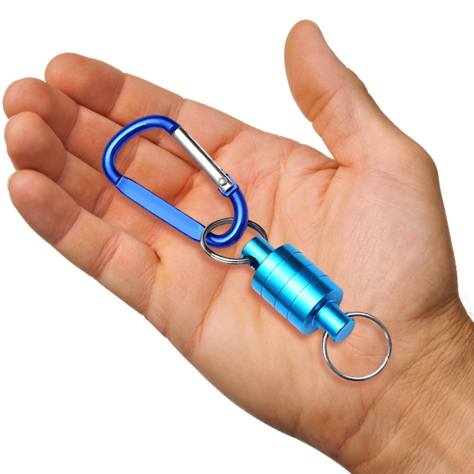 Carabiner Clip Metal Net Release Holder for Hammocks Climbing Swing Blue