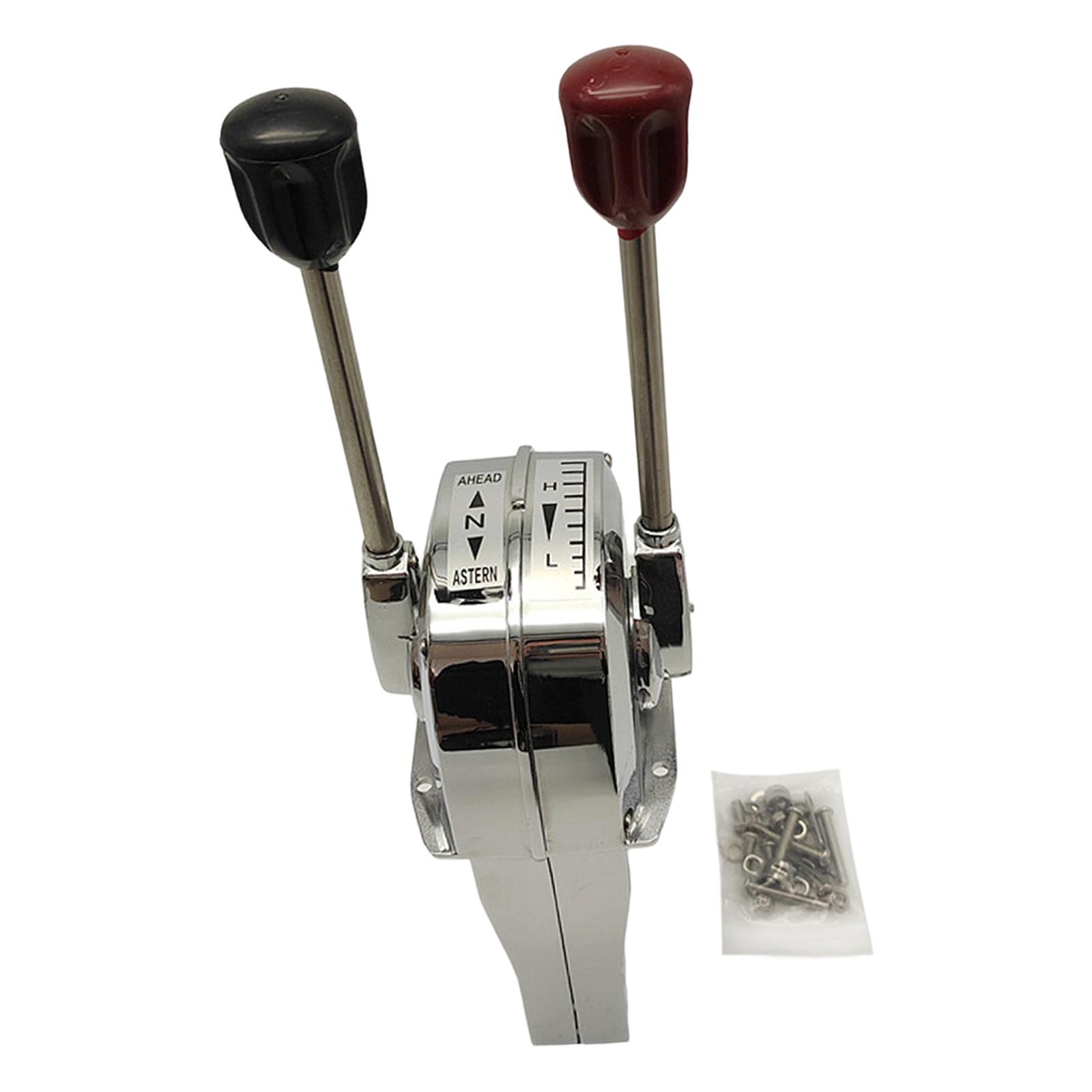 Boat Double Lever Throttle Control Accessory Marine Double Handle Controller