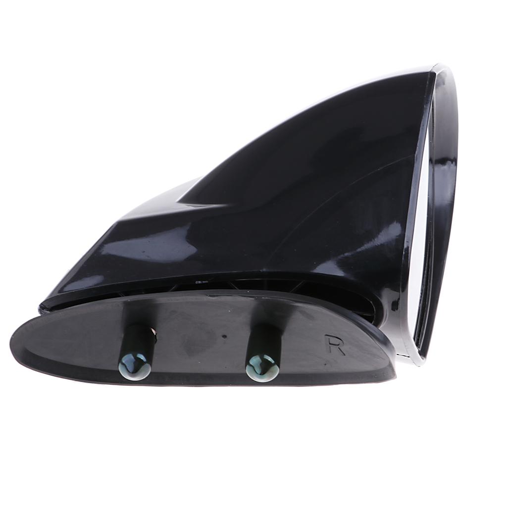 Black Plastic Motorboat Universal Right Side Mount Rearview Mirror