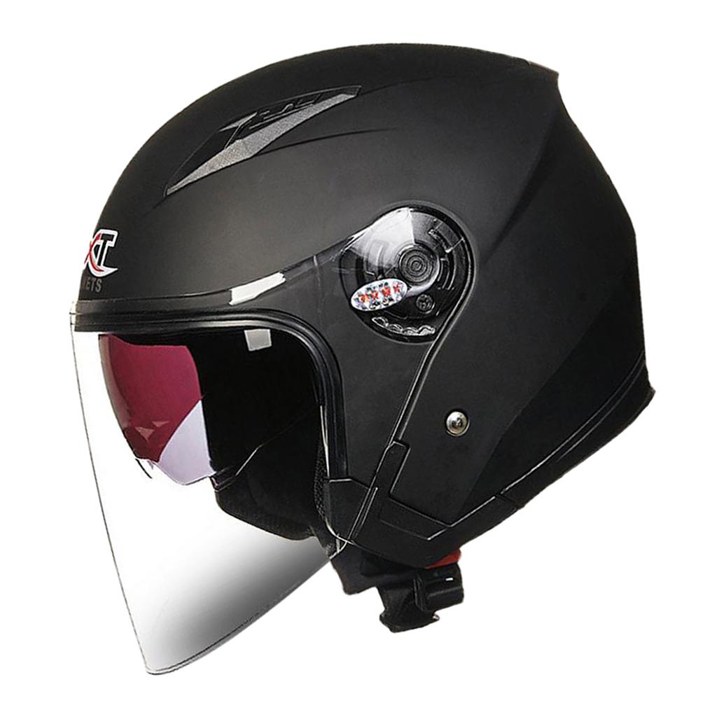 Motorcycle Helmet Half Face Daul Visor Helmet UV Protection Helmet | eBay