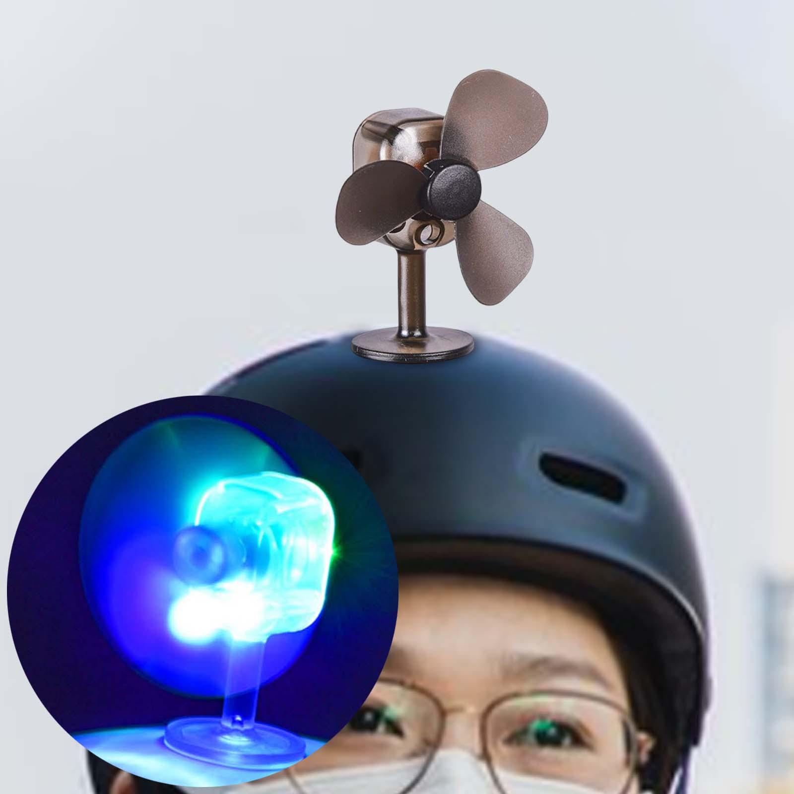 Wind Powered Luminous Small Fan Styling for Motocross Ornaments Parts Black