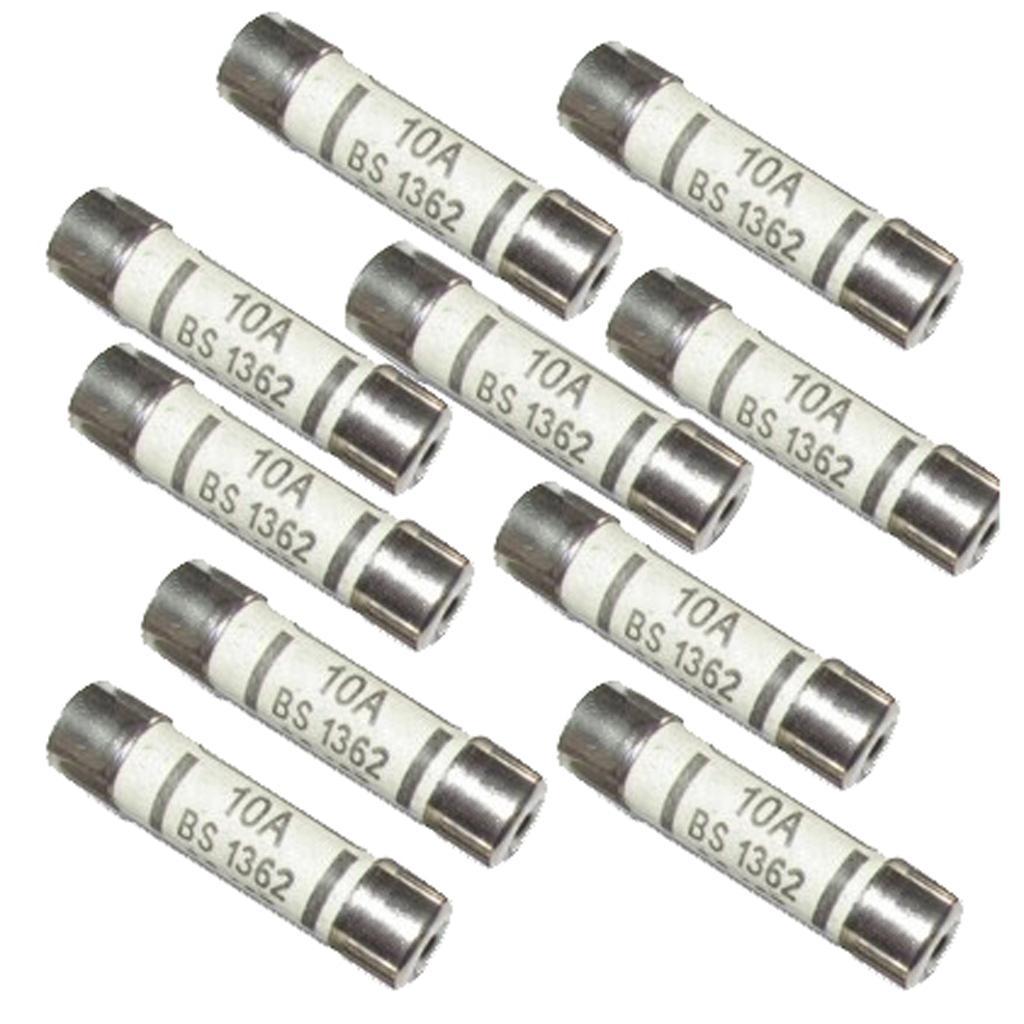 6mm x 25mm 240V 10A BS1362 Ceramic Fuse