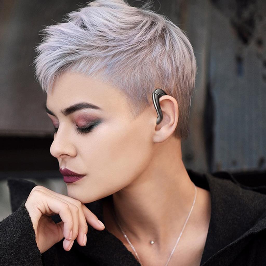 F88 Bone Conduction Bluetooth Ear-Hook Single Headphone  blue