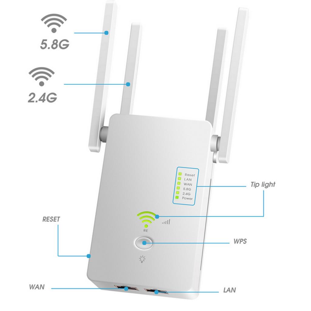 WiFi Internet Booster Wireless Signal Repeater AP Range Extender Black