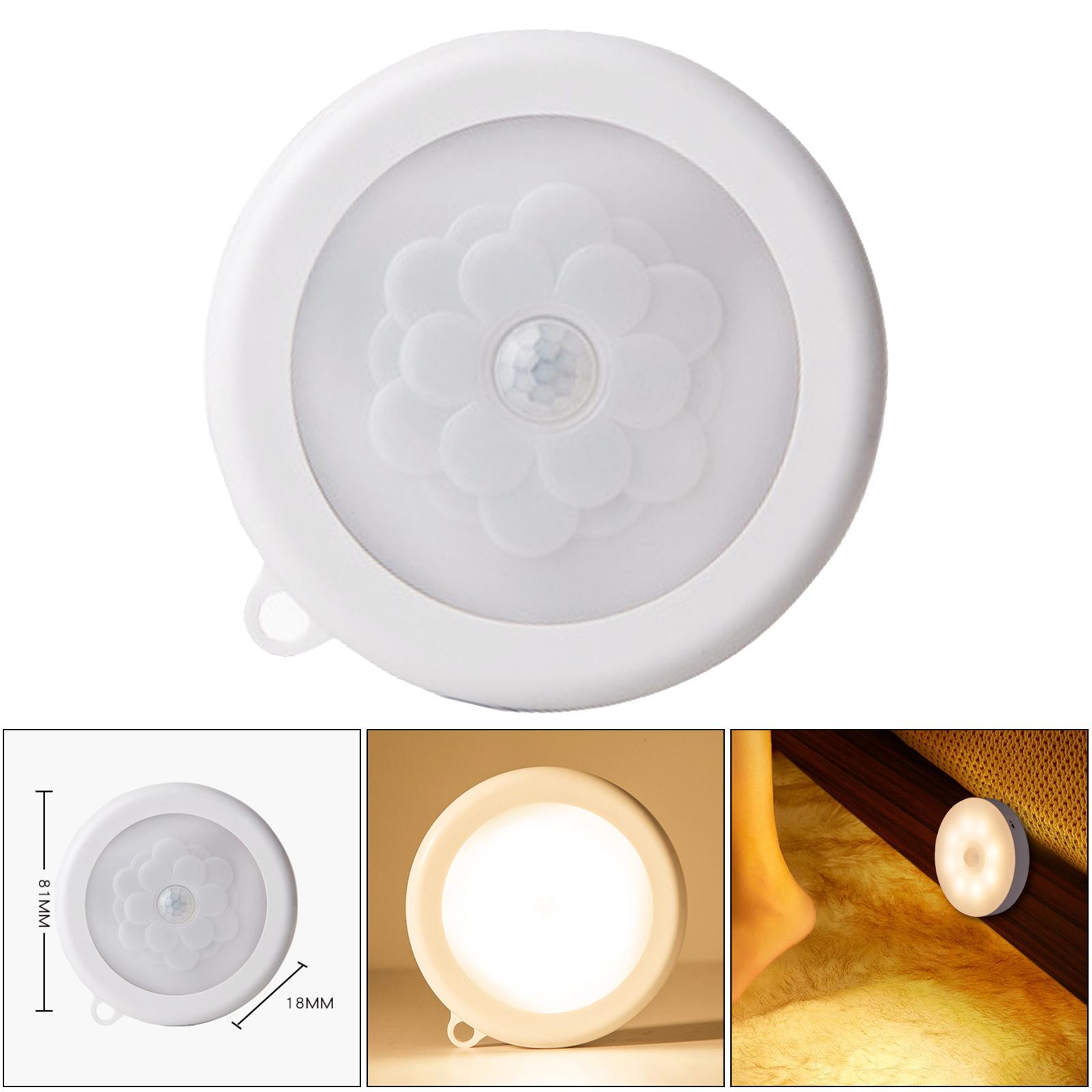 LED Small Motion Sensor Night Lights for Kitchen Hallway Indoor Living Room warm light 3000K