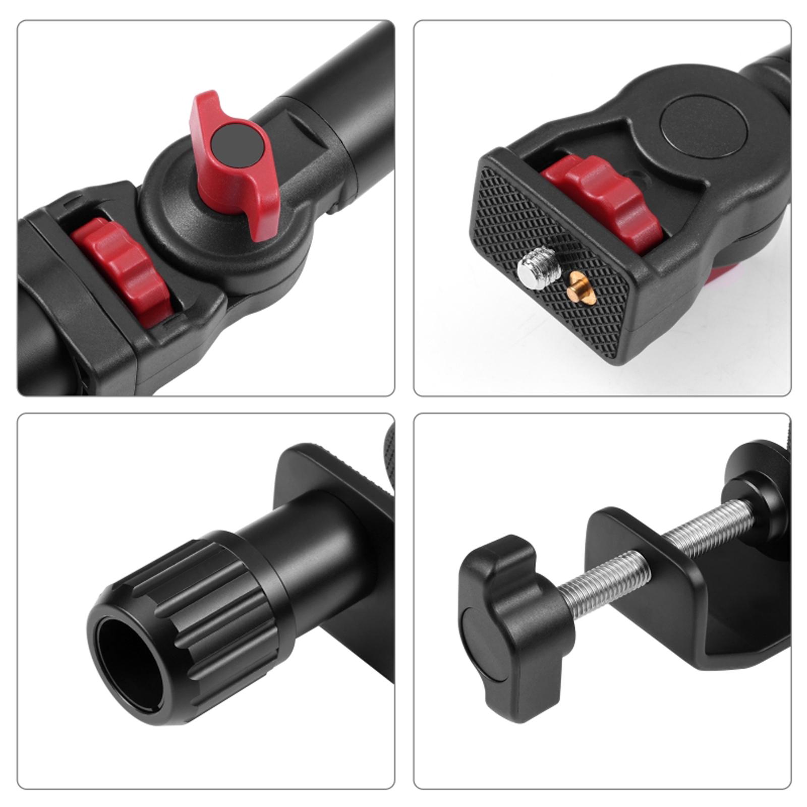 Camera Desk Mount Stand Detachable Arm Flexible for Webcam Self Broadcasting