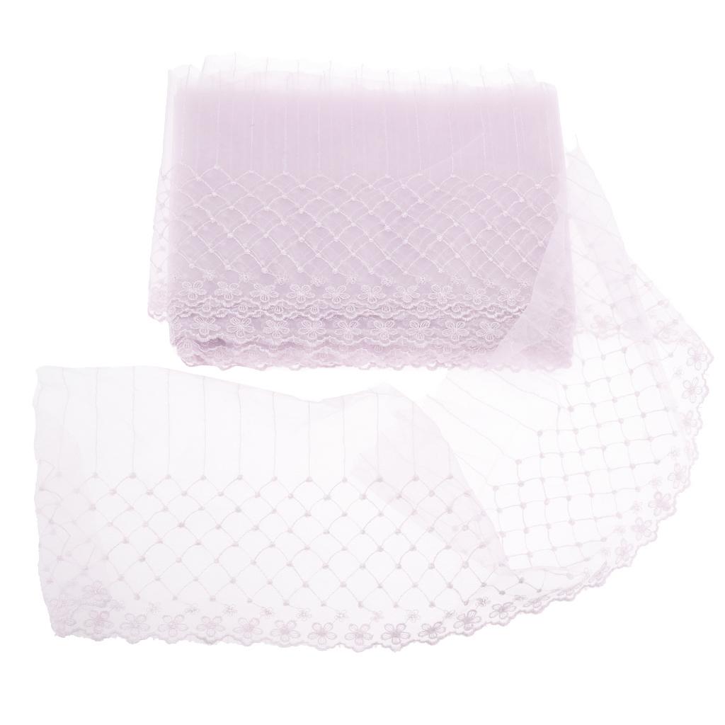 14cm Cloth Computer Embroidery Lace for Doll Clothes DIY Making Gray