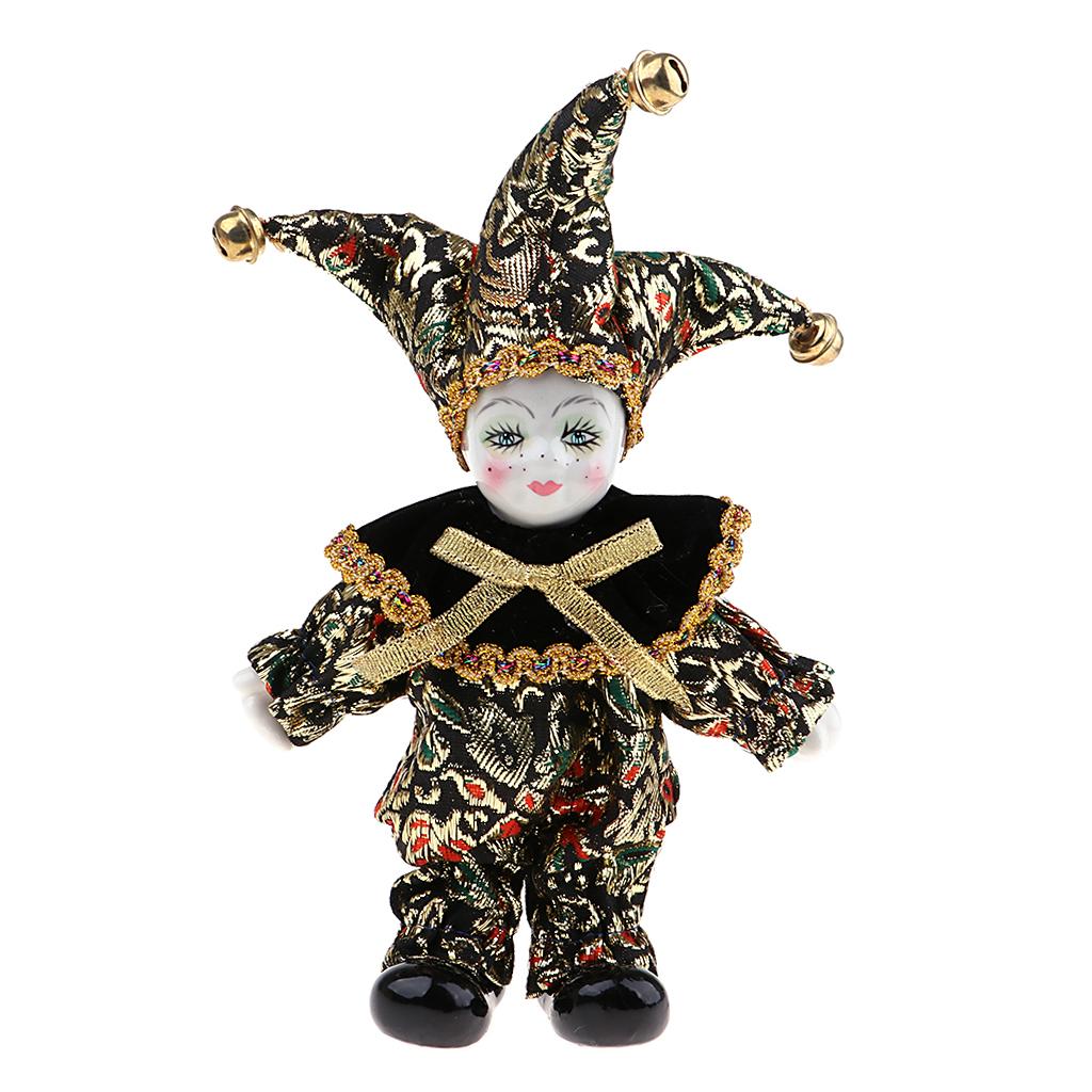 6inch 16cm Pocerlain Triangel Doll Clown Doll Home Desk Display Ornaments #3