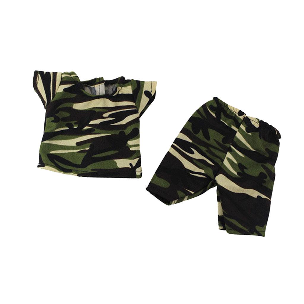 18inch Dolls Clothes Camouflage Casual Wear for 18inch Girl Doll Outfit