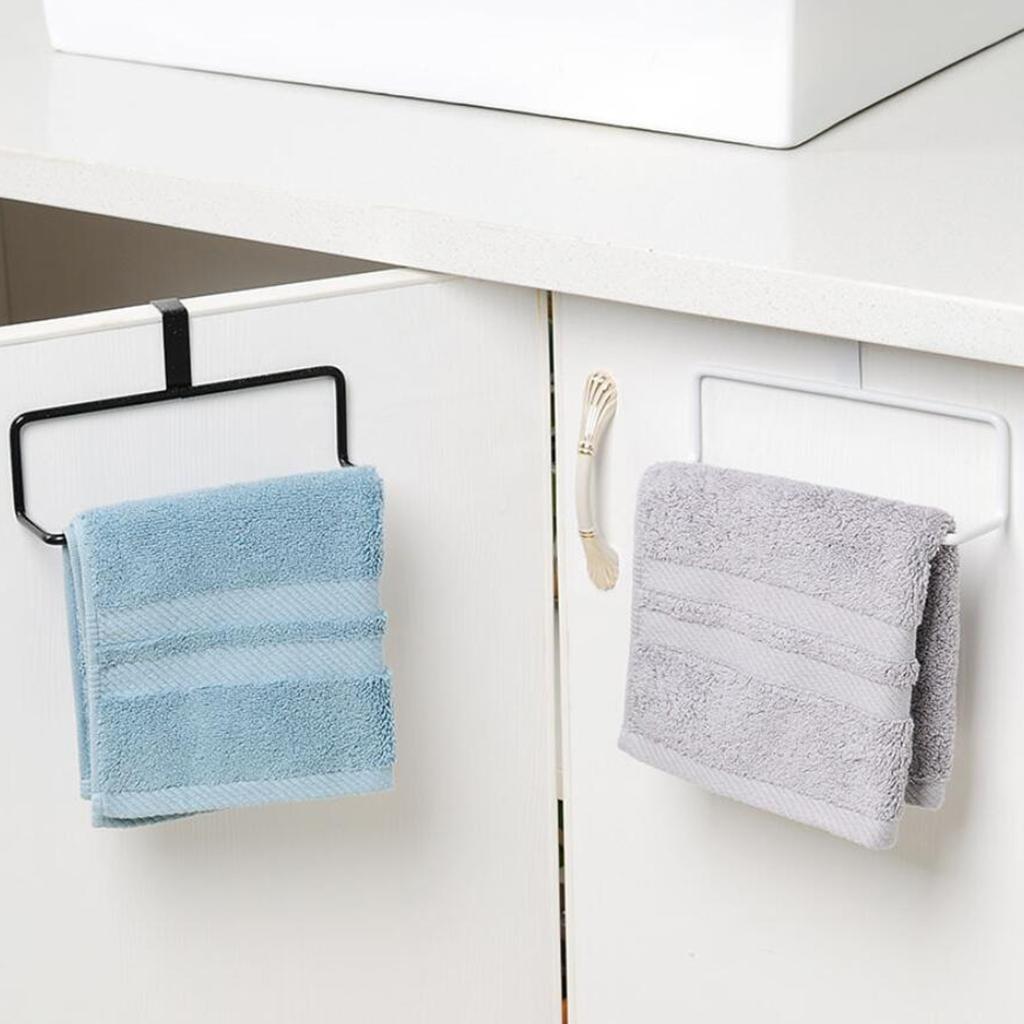 Over Cabinet Tea Towel Bar Door Holder Rack Bathroom Hanger Kitchen