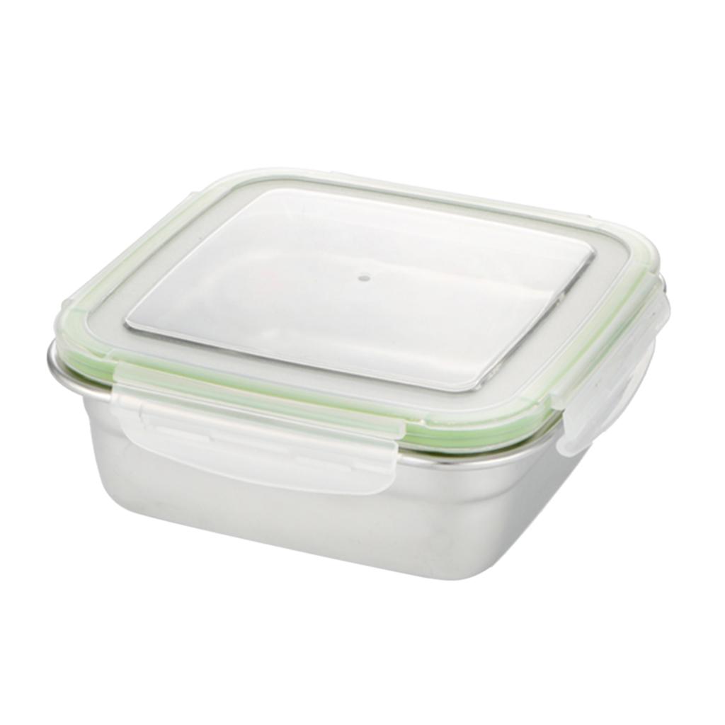Square Preservation Crisper Sealed Lunch Box Bento Box Mess tin 1200ml