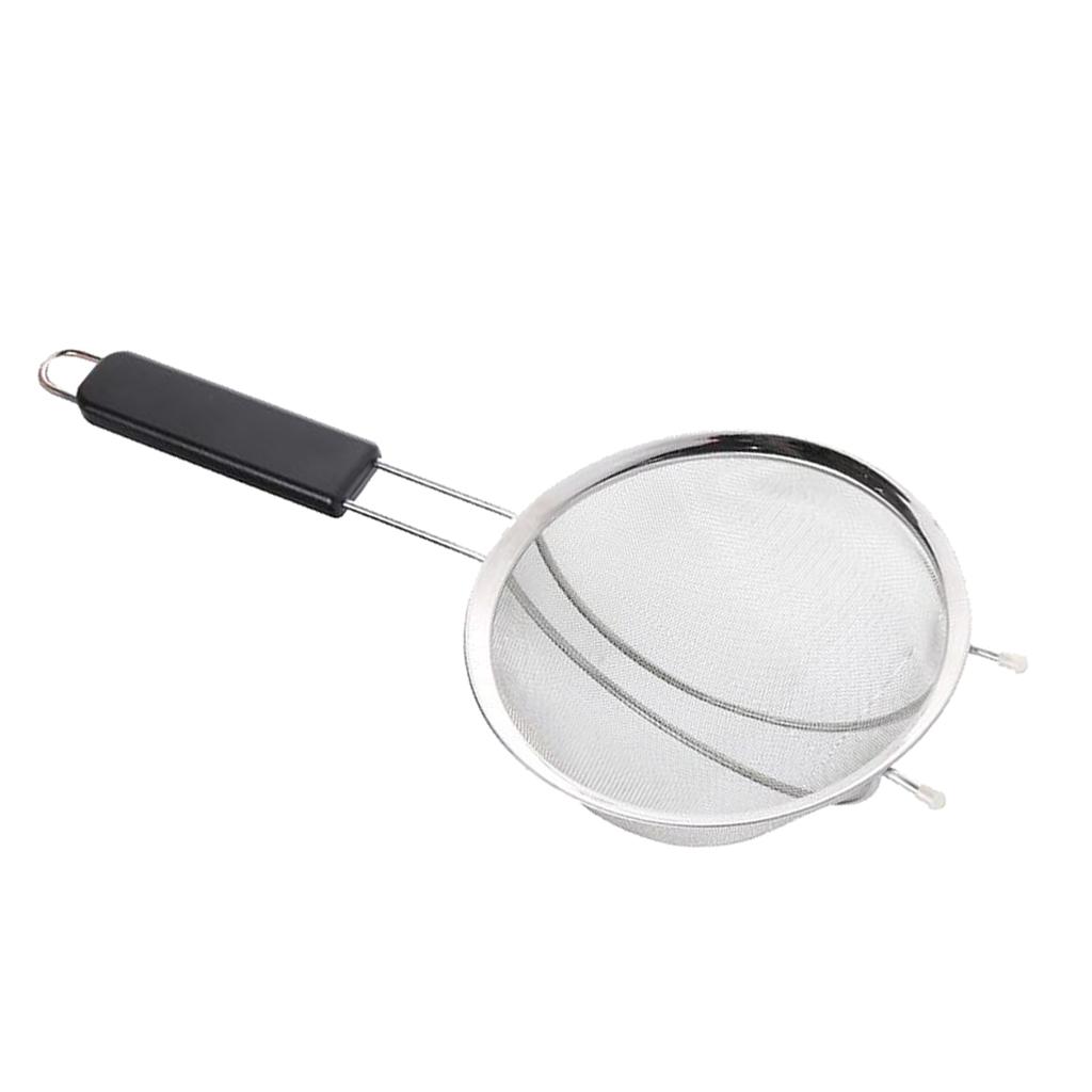 Kitchen Round Fine Mesh Stainless Steel Strainer Sieve Drainer Colander 28cm