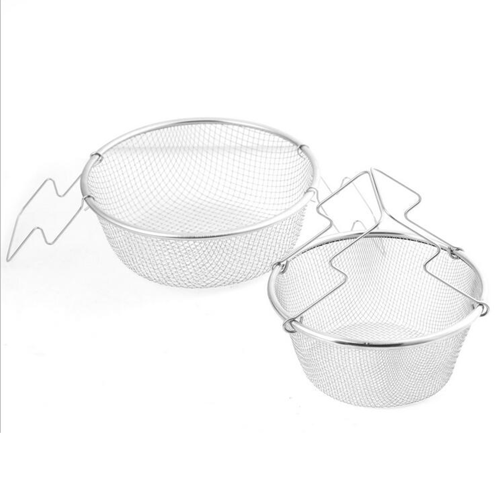 Stainless Fine Mesh Strainer Kitchen Colander Sieve Sifter Round 23cm