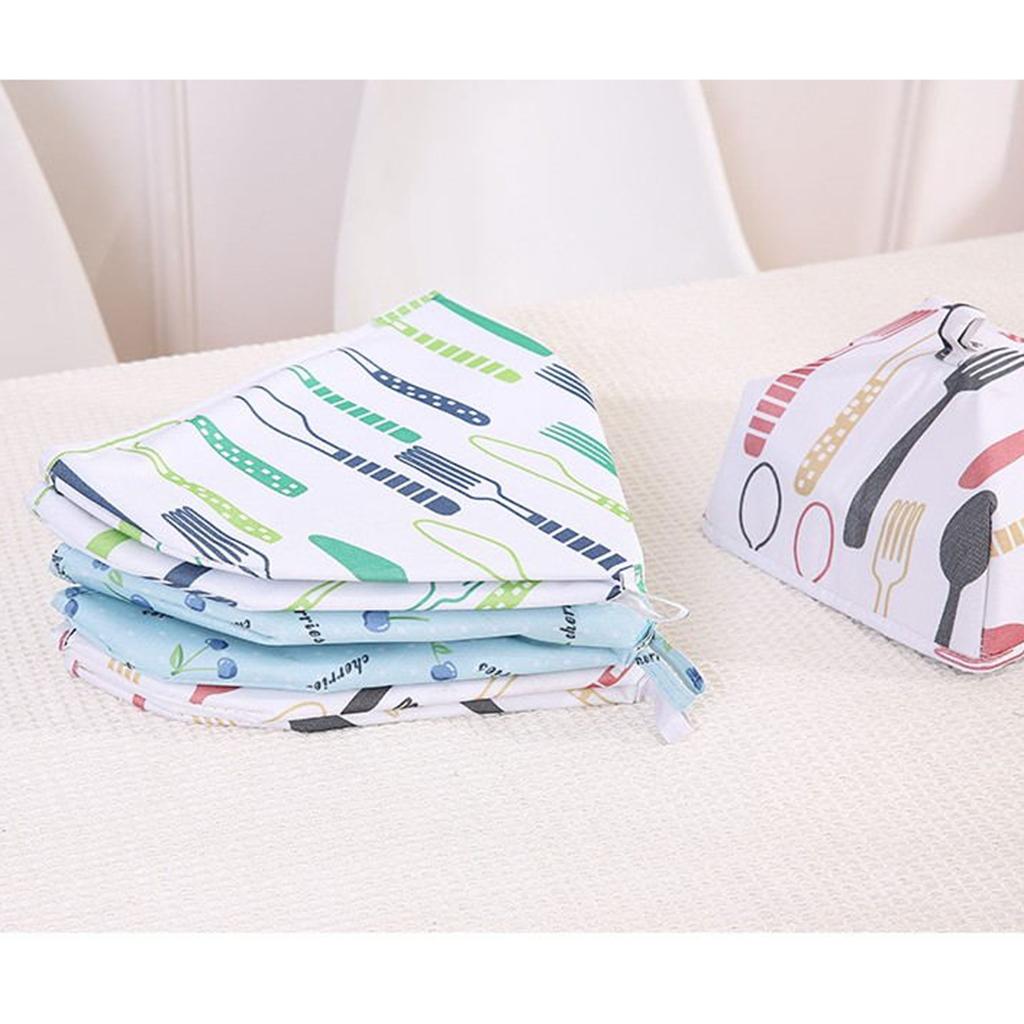 Foldable Insulated Dust-proof Food Cover Tent with Aluminum Foil Blue