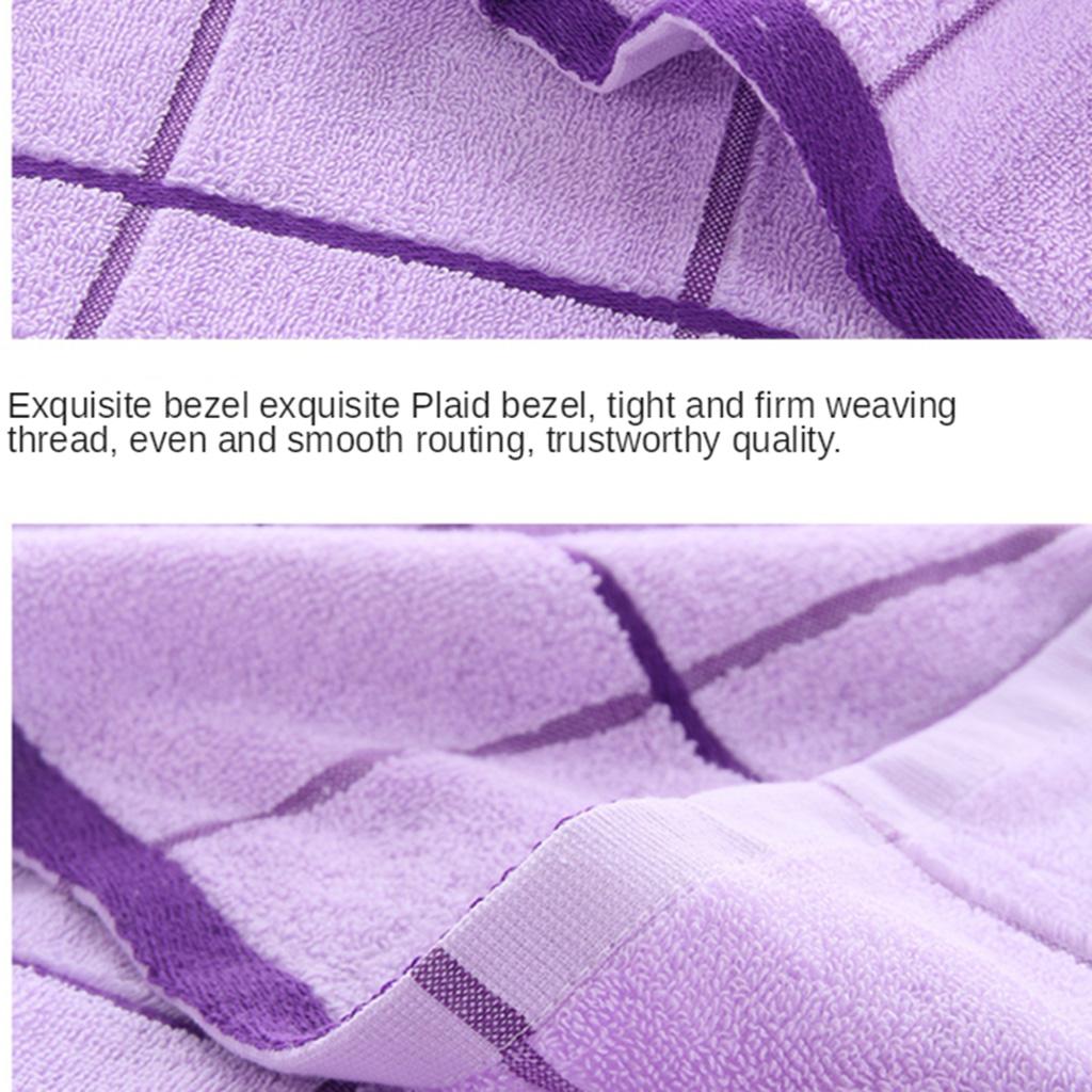 Thickening Absorbent Fast Drying Comfortable Cotton Bath Towel Purple