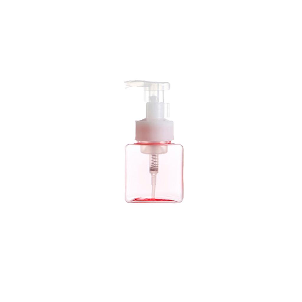 Refillable Foam Pump Dispenser Foaming Split Bottle 250ml Pink