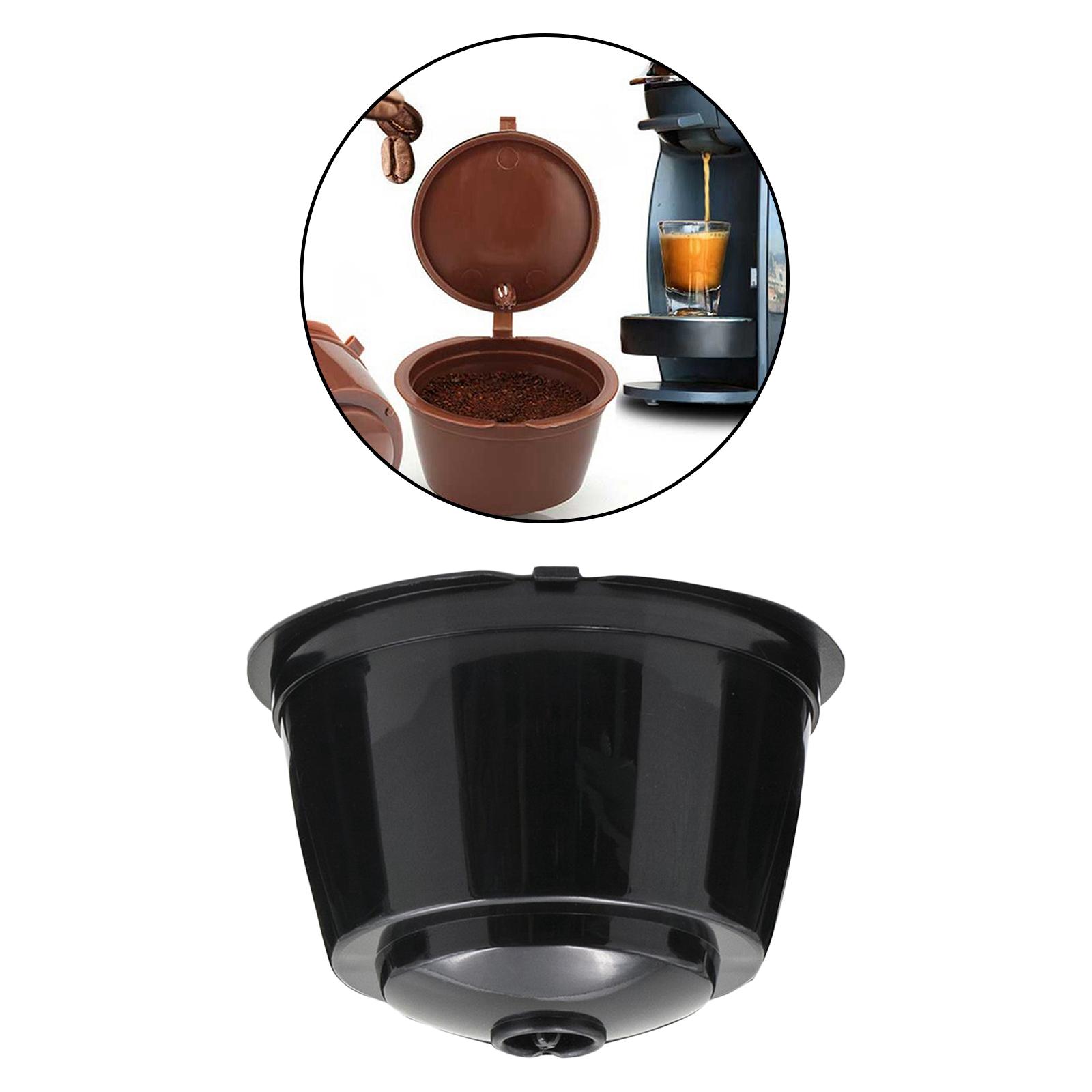 2xRefillable Reusable Coffee Capsule Pods Cups for Nescafe DolceGusto Black