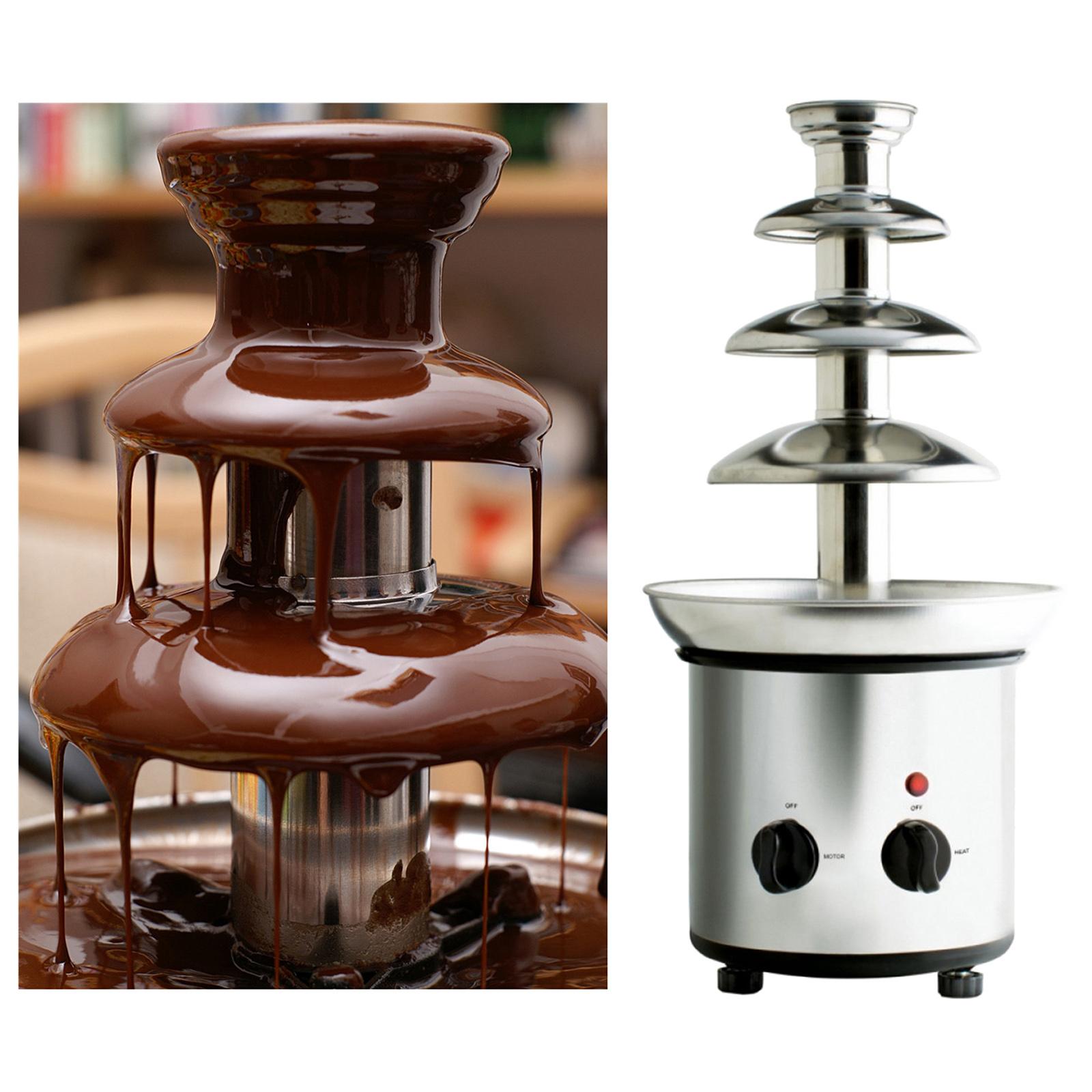Electric Chocolate Fondue Fountain DIY Waterfall For BBQ Sauce Liqueurs