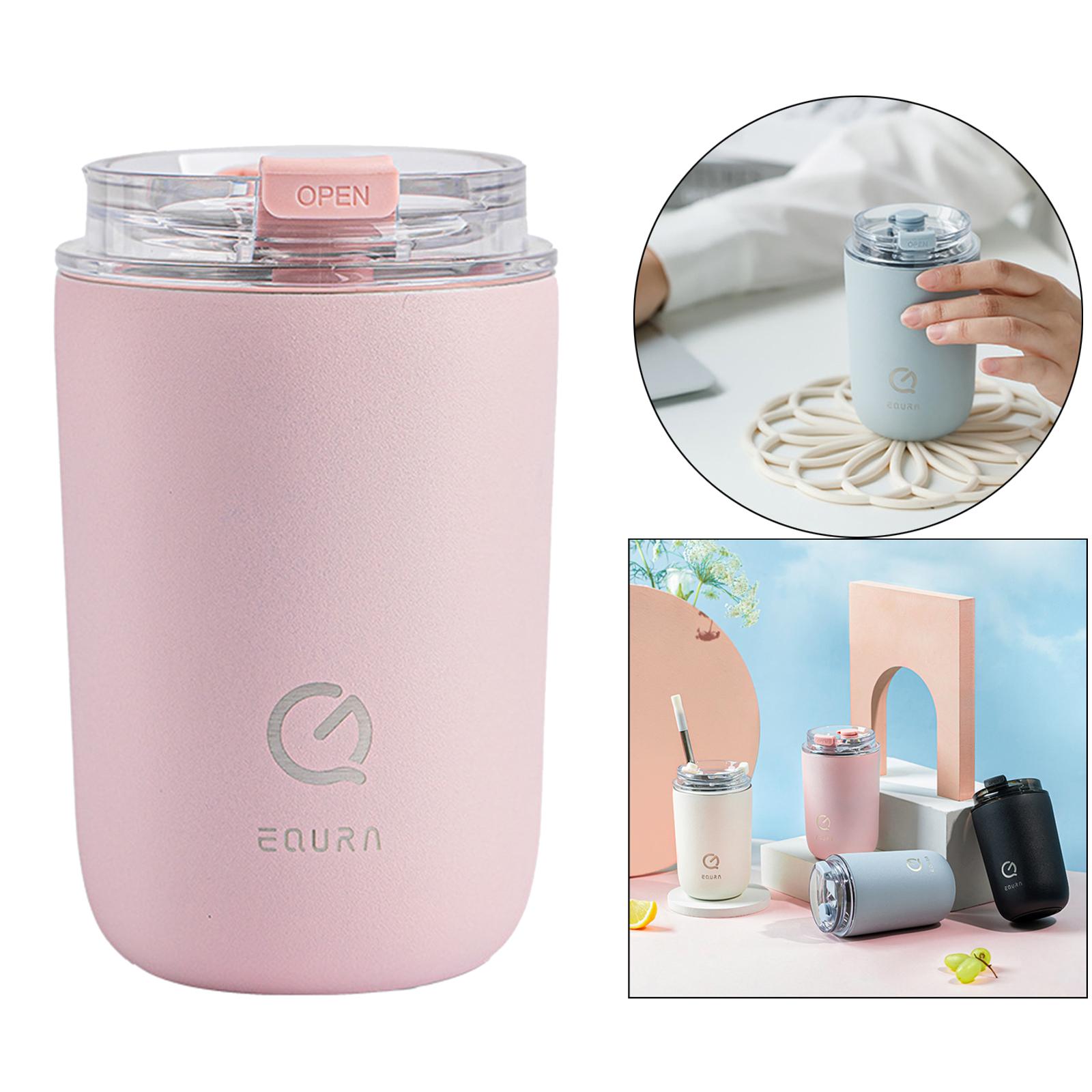 Travel Insulated Mug Coffee Beverage Drinks Thermal Tumbler With Lid Pink