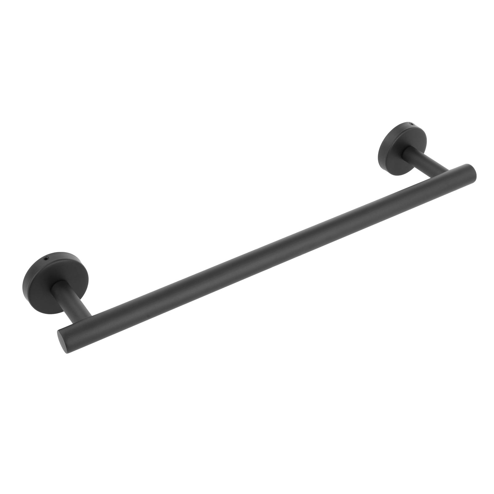 Bathroom Hardware Set Towel Rack Wall Mounted Toilet Paper Holder Black