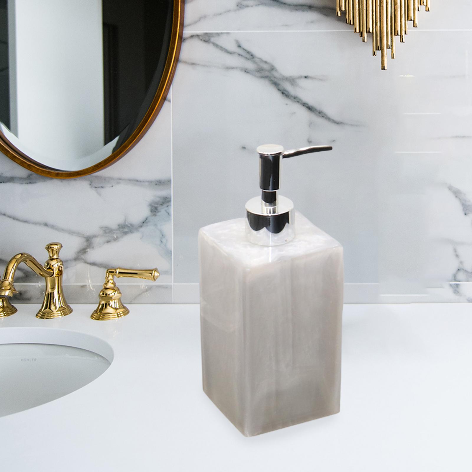 Pump Bottle Dispenser Liquid Shampoo Dispenser for Home Kitchen White 