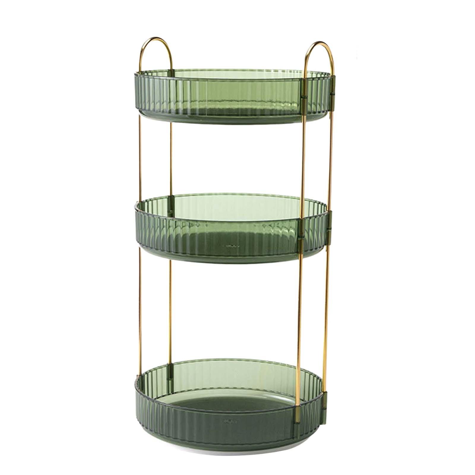 Turntable Cupboard Organizer Revolving Condiment Holder for Cupboard Cabinet 3 Tier