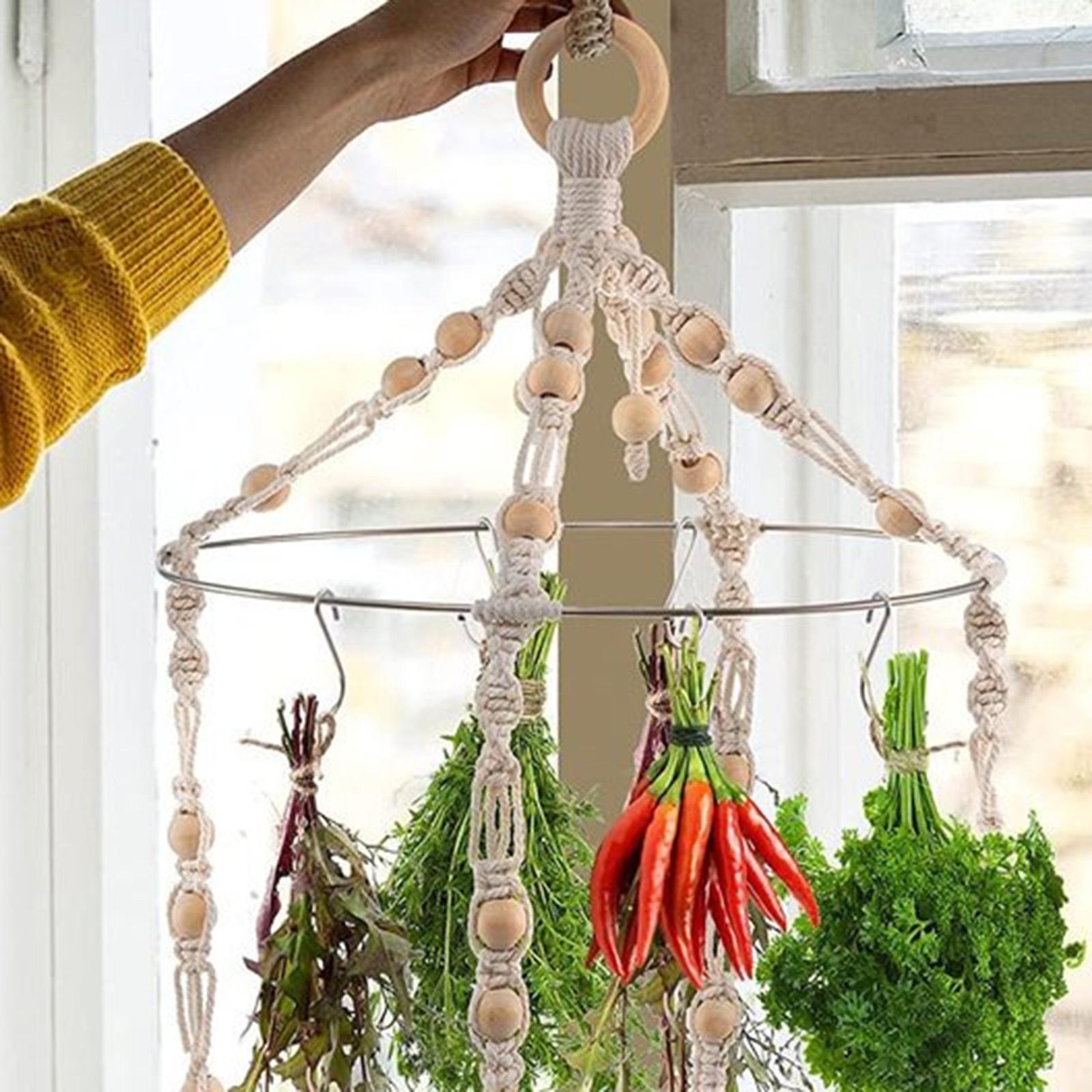 Flower Drying Hanger Crafts Mobile Hanging Rack for Drying Plants Vegetables