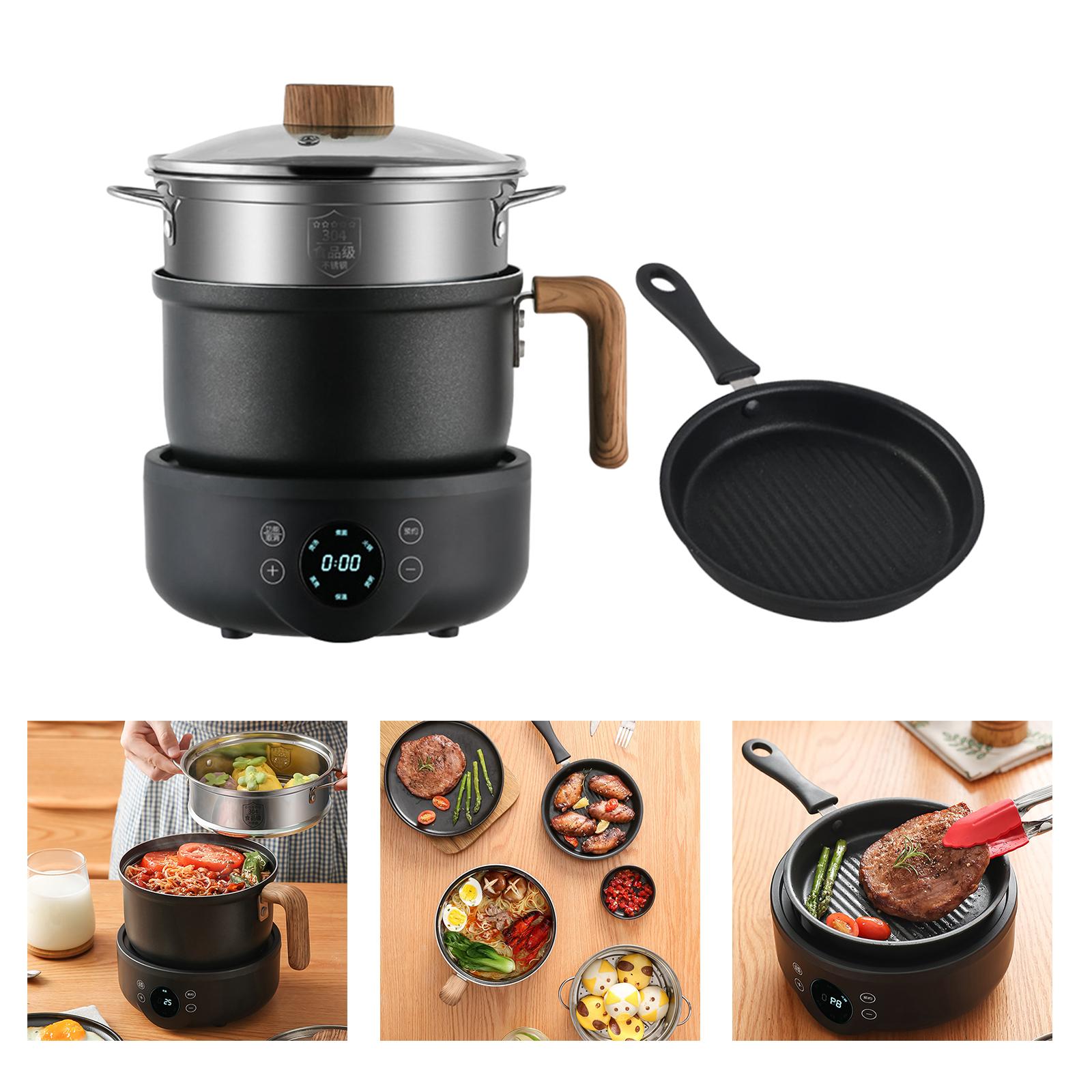 Electric Cooker Nonstick Portable Slow Cooker 6 Cooking Modes Camping Cooker