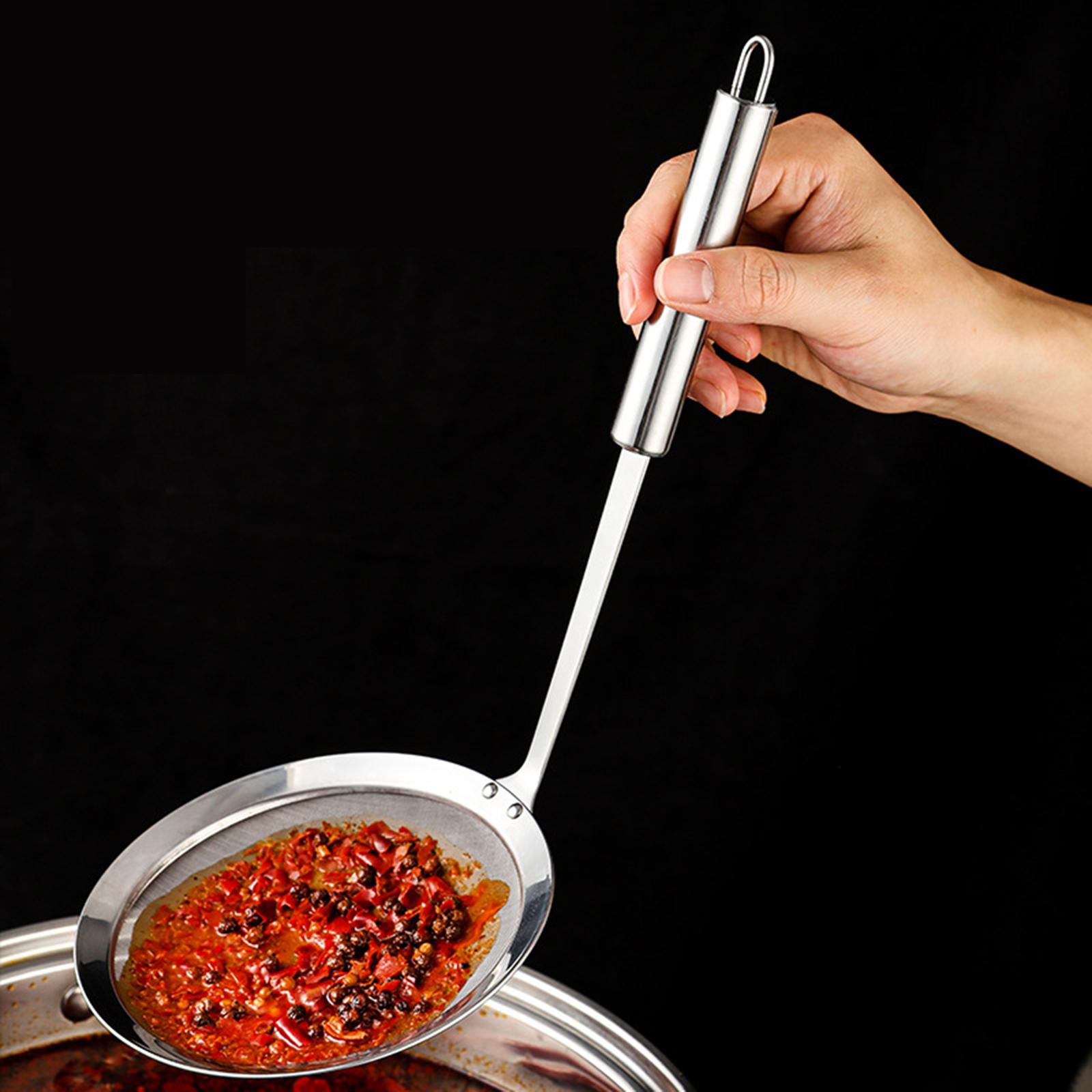 Stainless Steel Skimmer Spoon Durable Multi Use Skimming and Foam